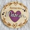 Magnet en bois personnalisé a offrir fleur ou coeur