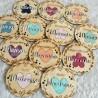 Magnet en bois personnalisé a offrir fleur ou coeur