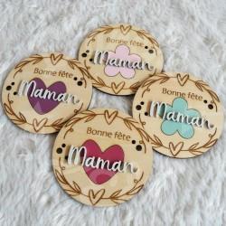 Medaillon en bois personnalisé a offrir