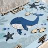 Boite à souvenirs de naissance personnalisée décoration baleine