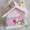 Tirelire panda et arc en ciel en bois pour enfant a personnaliser