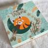 Boite à trésors en bois Panda roux pour souvenirs d enfant