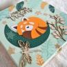 Boite à trésors en bois Panda roux pour souvenirs d enfant