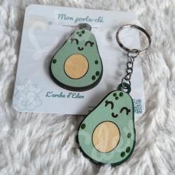 Porte clé bois en forme de fruit Kawaii