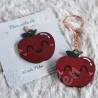 Porte clé bois en forme de fruit Kawaii