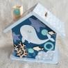 Cadeau de naissance Baleine composé d'une tirelire, d'une boite à dents et d'une boite a trésors