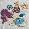 Décoration animaux de la mer en bois