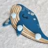Porte habits Baleine en bois avec trois patères pour chambre enfant