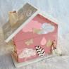 Tirelire personnalisée kangourou décor savane et arc en ciel pour enfant ou cadeau de naissance