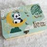 Boite à souvenirs de naissance personnalisée décoration panda dans la jungle