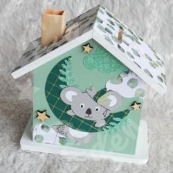 Tirelire koala sur la lune personnalisée pour enfant ou cadeau de naissance