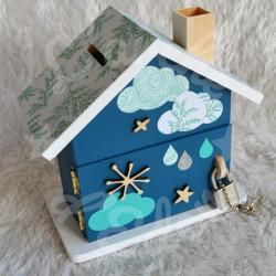 Tirelire renard et arc en ciel pour enfant a personnaliser