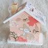 Tirelire faon endormi et feuilles d automne en bois pour enfant a personnaliser