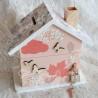 Tirelire faon endormi et feuilles d automne en bois pour enfant a personnaliser