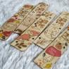 Marque page en bois pour enfant avec renard et feuillage d automne