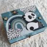 Boite à trésors en bois pour souvenirs d enfant décor Panda