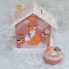 Tirelire renard et decor boho en bois pour enfant a personnaliser
