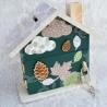 Tirelire faon endormi et feuilles d automne en bois pour enfant a personnaliser