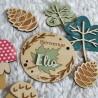 Magnet de naissance en bois a personnaliser theme foret