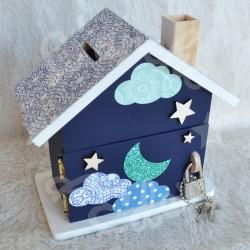Tirelire attrape reves et nuages pour enfant à personnaliser