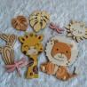 Décoration animaux de la savane en bois