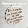Medaillon de naissance en bois a personnaliser theme savane Africaine