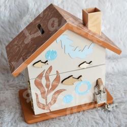 Cadeau de naissance Ornithorynque composé d'une tirelire, d'une boite à dents et d'une boite a trésors