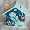 Tirelire tortue et etoiles de mer en bois pour enfant a personnaliser