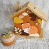 Tirelire renard et feuillage d automne pour enfant a personnaliser