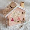 Tirelire licorne et arc en ciel en bois pour enfant a personnaliser