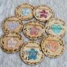 Magnet en bois personnalisé a offrir fleur ou coeur