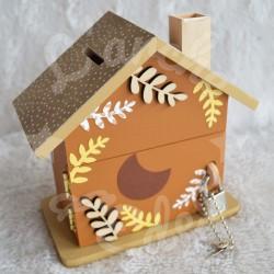 Tirelire personnalisée roi lion décor savane pour enfant ou cadeau de naissance