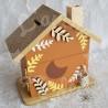 Tirelire personnalisée roi lion décor savane pour enfant ou cadeau de naissance