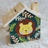 Tirelire personnalisée roi lion décor savane pour enfant ou cadeau de naissance