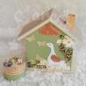 Tirelire oie et papillons en bois pour enfant a personnaliser