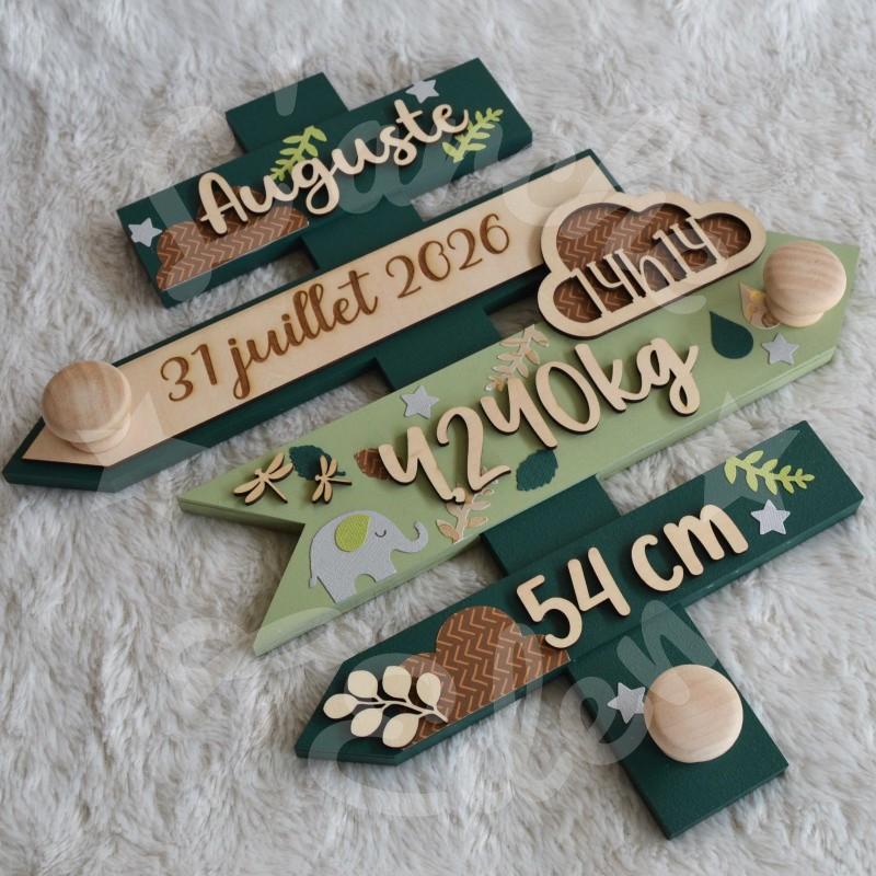 Panneau de naissance personnalisé pour cadeau de naissance original et unique