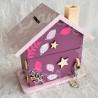 Tirelire biche et decor fleuri pour enfant a personnaliser