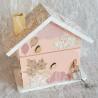 Tirelire ourson et feuille d automne en bois pour enfant a personnaliser