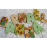 Prénom en bois thème dinosaure pour décoration de chambre d'enfant ou cadeau de naissance