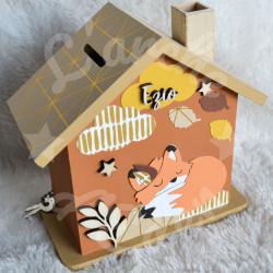 Tirelire renard personnalisée pour enfant ou cadeau de naissance