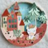 Veilleuse licorne et foret enchantée en bois pour chambre d'enfant
