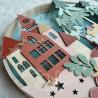 Veilleuse licorne et foret enchantée en bois pour chambre d'enfant
