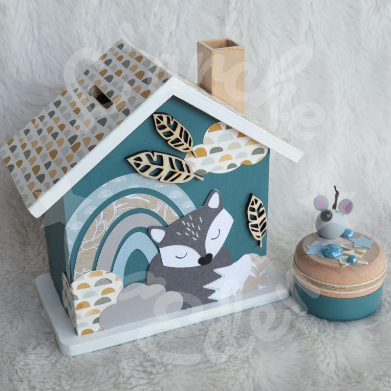 Tirelire renard et arc en ciel personnalisée pour enfant ou cadeau de naissance Tirelire renard et arc en ciel personnalisée pour enfant ou cadeau de naissance